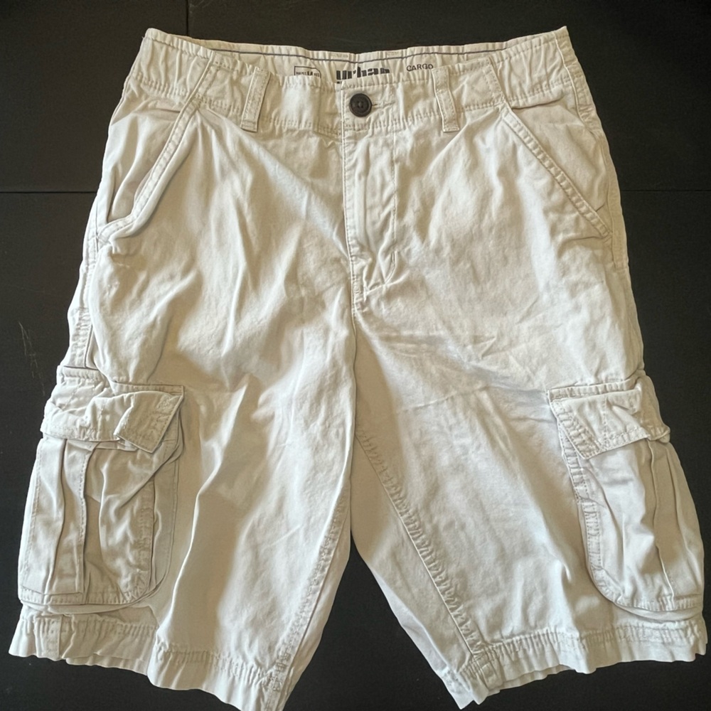 Urban Pipeline Shorts Youth Size 14 Stone Cargo Shorts Adjustable Waist